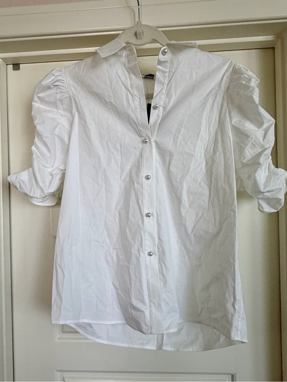 kate spade White Pearl-Button Blouse
